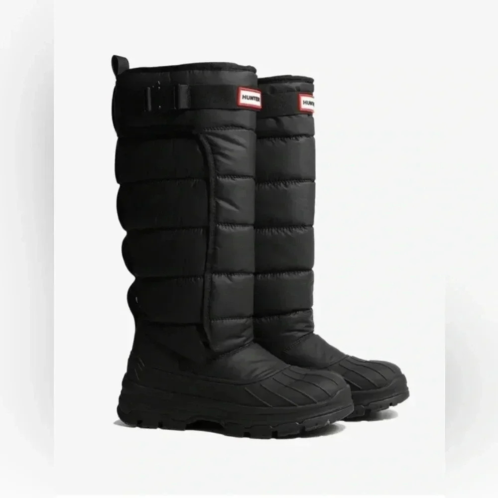 Hunter Black Intrepid Tall Winter & Rain Boots 8M